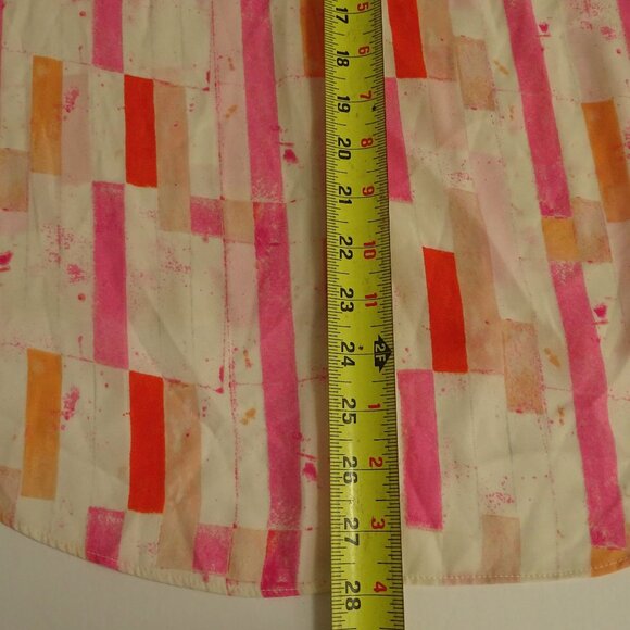 Cato Sleeveless V-Neck Pink Geometric Print Tank Top Women Size L Career Shell - Picture 10 of 10